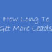 How Long to Get Website Marketing Leads